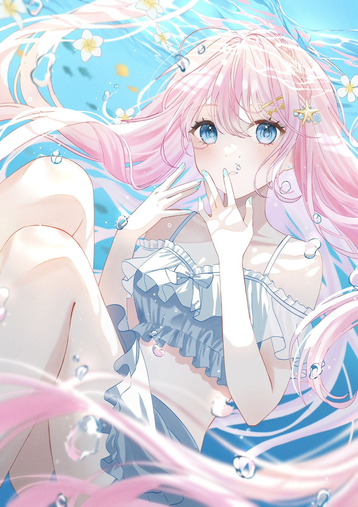 88+ Ảnh anime bikini đẹp, rạng rỡ & năng động mùa hè 8 Ảnh anime bikini đính nơ ruy băng xinh xắn