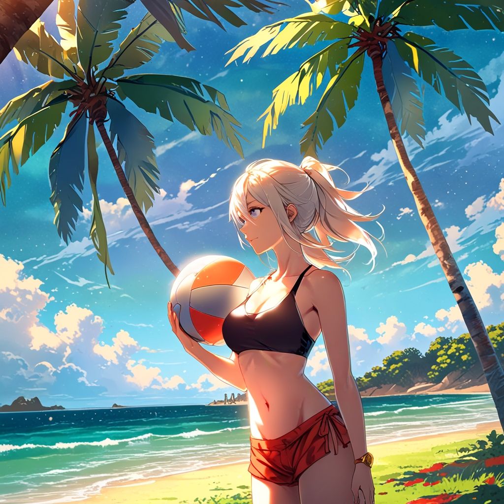88+ Ảnh anime bikini đẹp, rạng rỡ & năng động mùa hè 13 Ảnh anime bikini góc nghiêng quyến rũ dưới ráng chiều