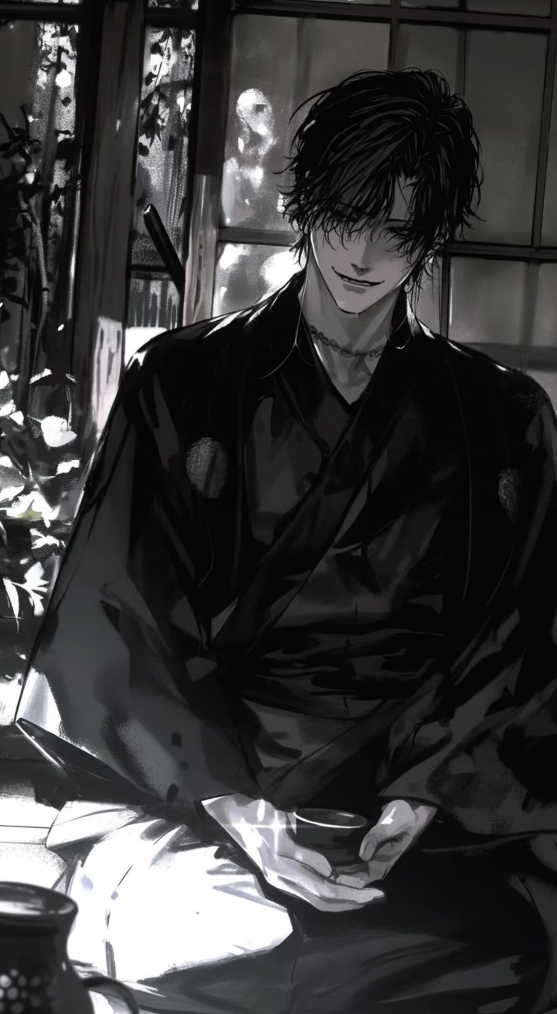 Ảnh anime ngầu lòi diện đồ đen