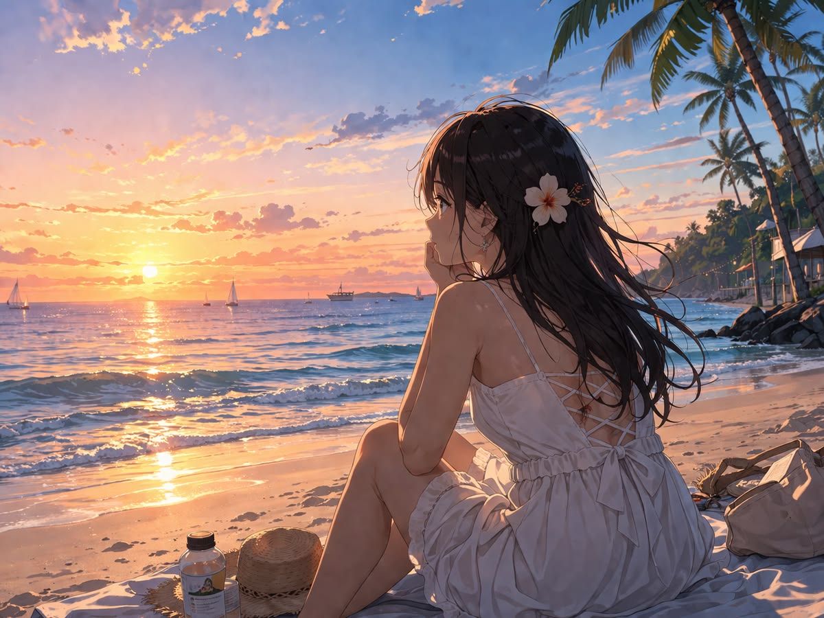 55+ Ảnh anime sexy, gái anime quyến rũ & cuốn hút nhất 3 Ảnh anime sexy góc nghiêng trên bãi cát