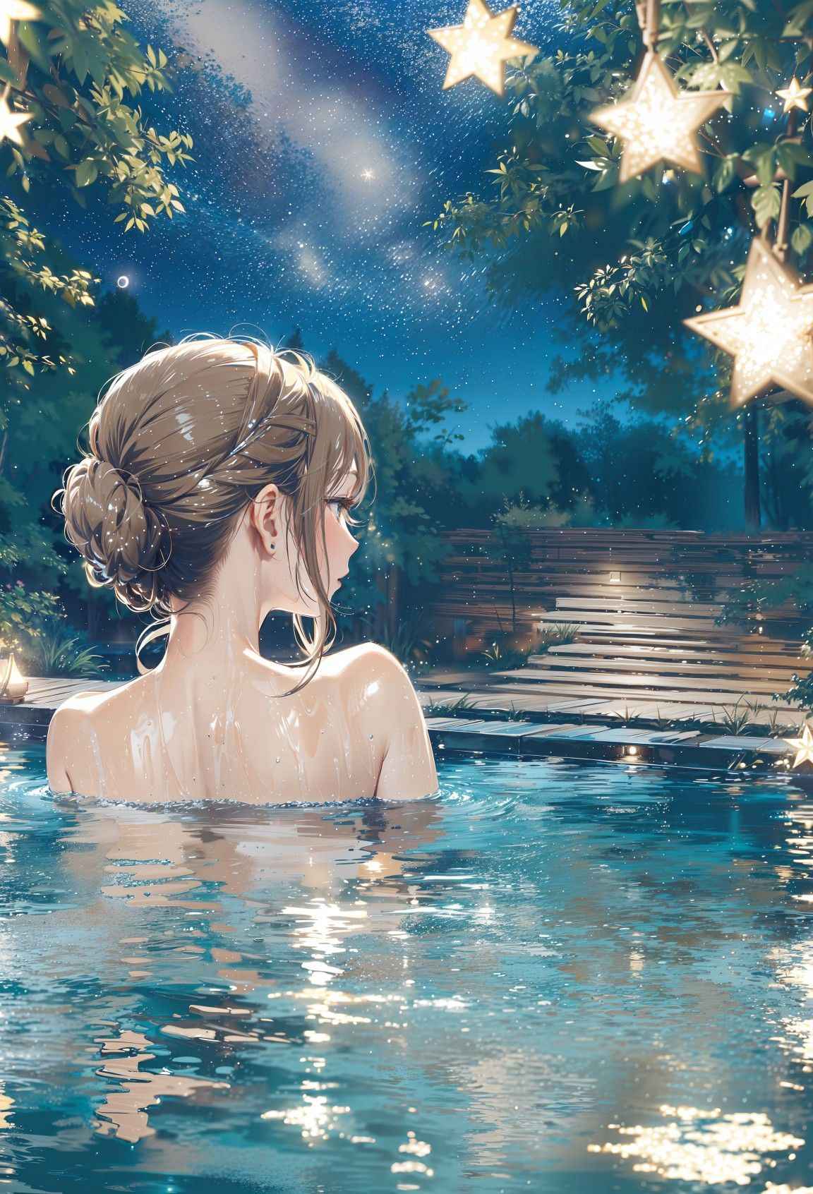 55+ Ảnh anime sexy, gái anime quyến rũ & cuốn hút nhất 6 Ảnh anime sexy thư thái bên thành hồ bơi