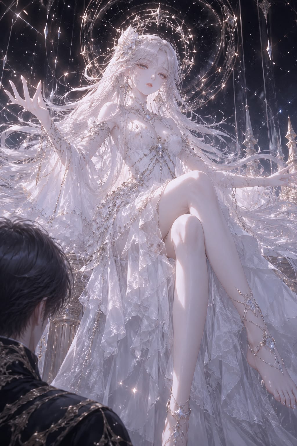 Ảnh anime siêu ngầu nữ thần tóc bạch kim