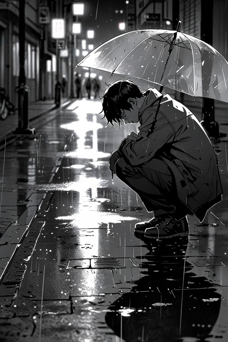 99+ Avatar anime nam đẹp, cool ngầu và cuốn hút nhất 16 Ảnh avatar anime nam buồn đen trắng
