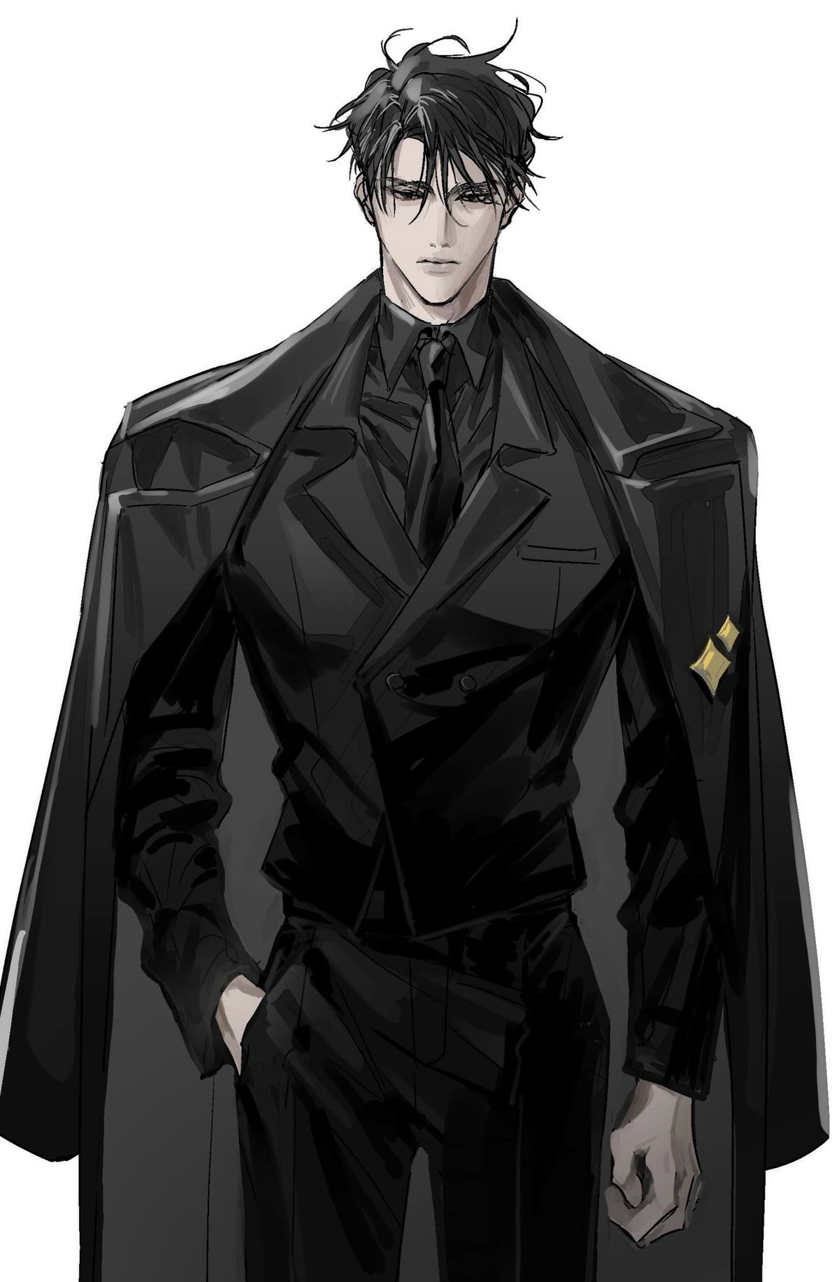 Ảnh bad boy anime diện vest lịch lãm ngầu lòi