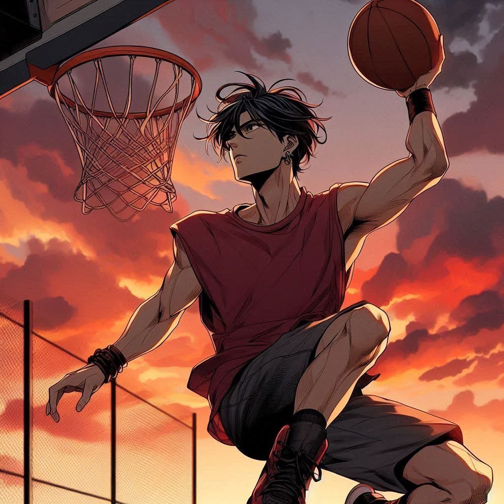 Ảnh bad boy anime phong cách sporty khỏe khắn
