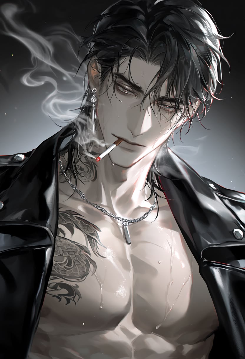 Ảnh bad boy anime xăm hình cá tính ngầu lòi