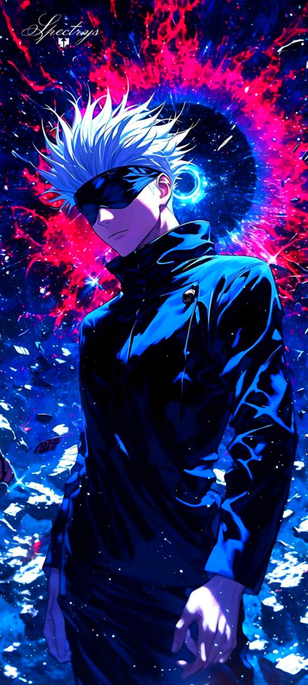 Ảnh Gojo manga đồng phục cao chuyên chú thuật