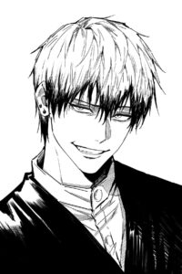 Ảnh manga đen trắng cười nhếch mép chất chơi