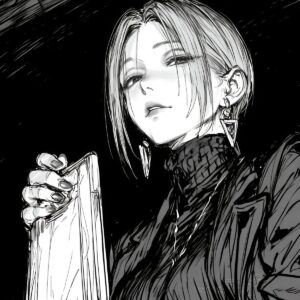 Ảnh manga đen trắng nữ thần cá tính