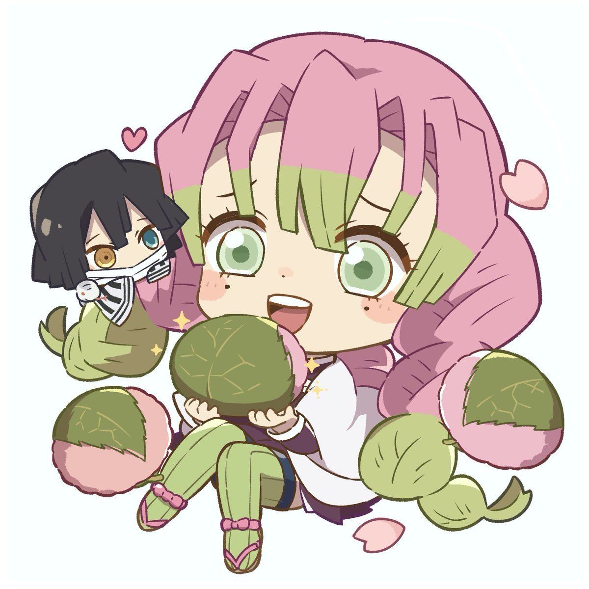 222+ Hình ảnh Mitsuri Kanroji cực xinh, ngọt ngào cho fan anime 13 Ảnh mitsuri chibi ăn mochi
