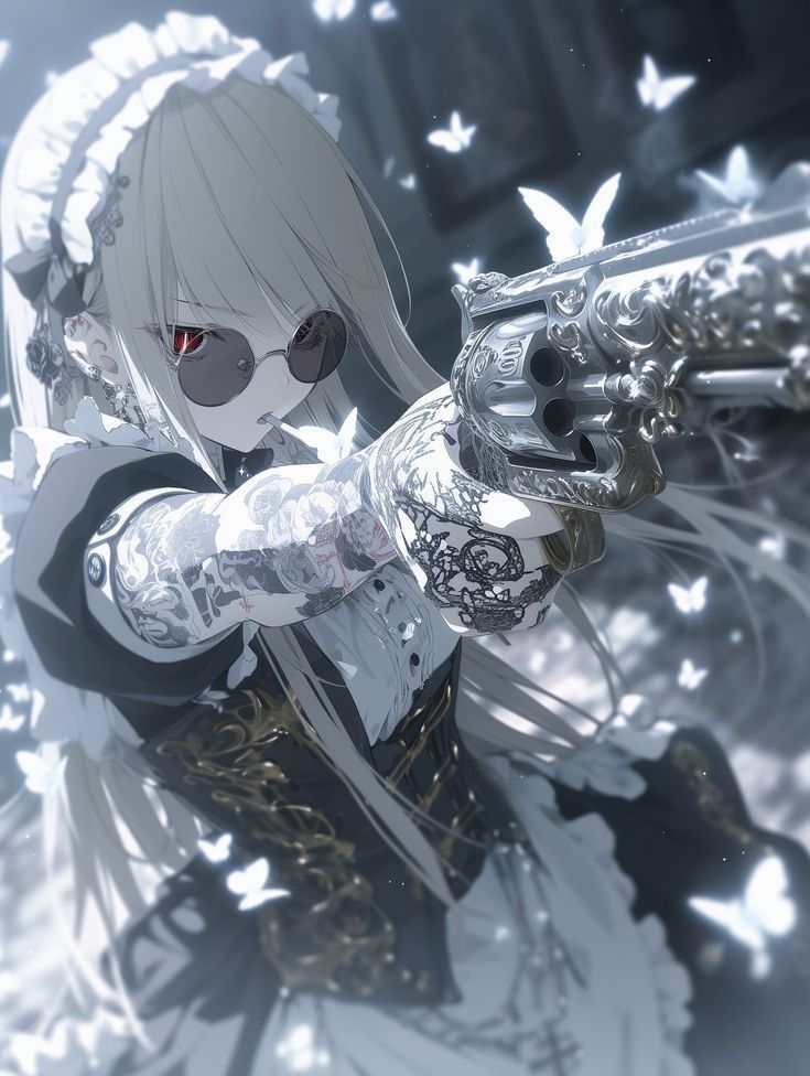 Ảnh ngầu anime cô nàng bắn súng cực chất