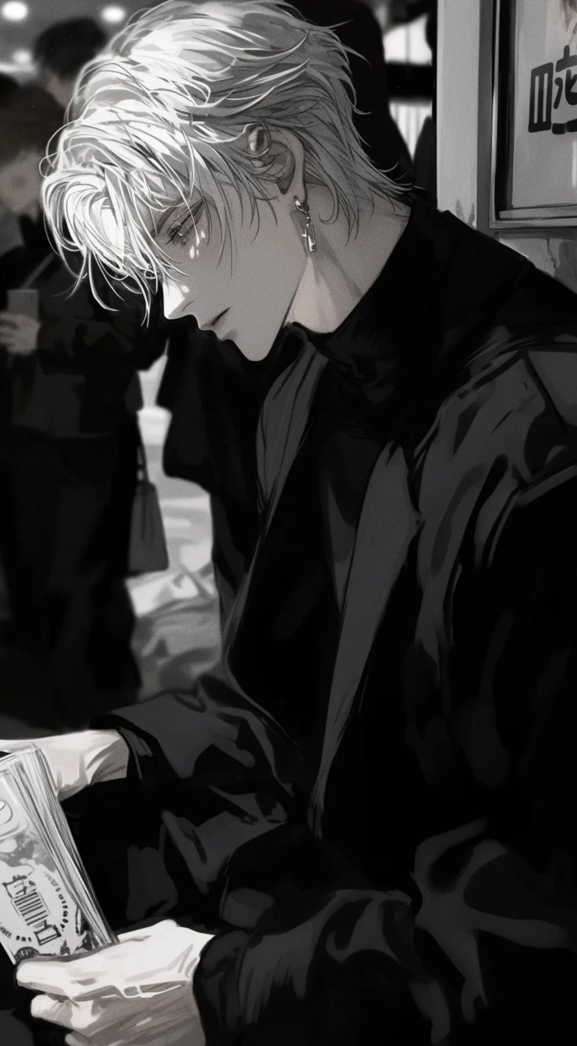 Ảnh ngầu anime nam chính góc nghiêng lạnh lùng