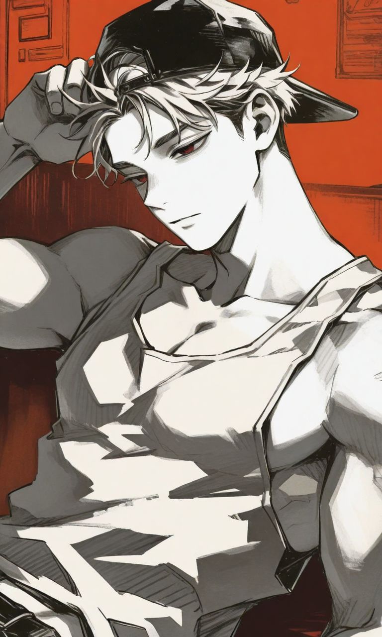 Anime bad boy đội mũ lưỡi trai cá tính