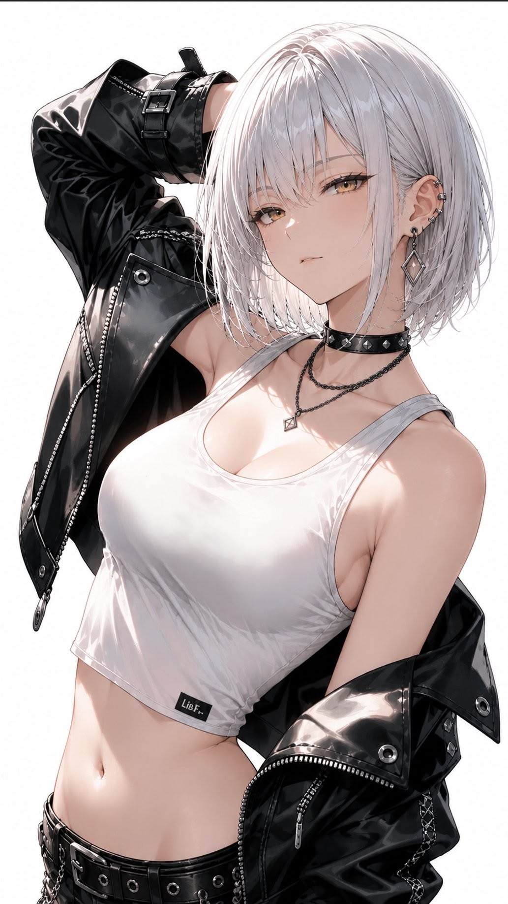 Anime girl big boobs streetwear croptop cá tính