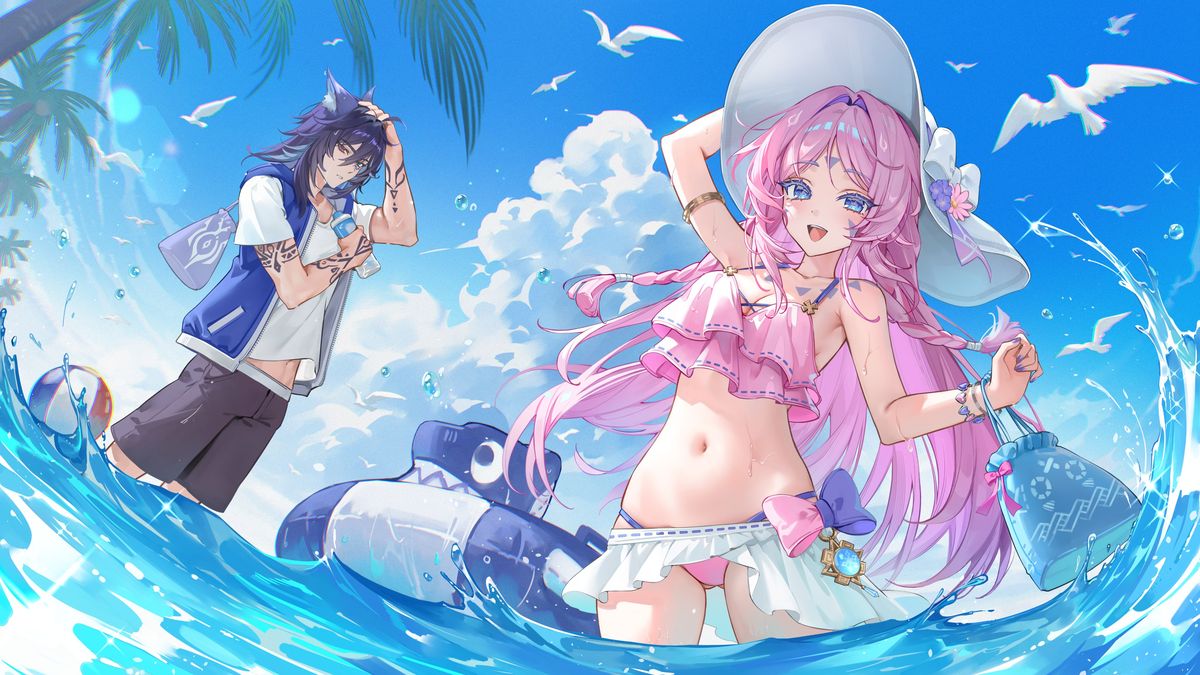 55+ Ảnh anime sexy, gái anime quyến rũ & cuốn hút nhất 4 Anime girl sexy dã ngoại biển mùa hè
