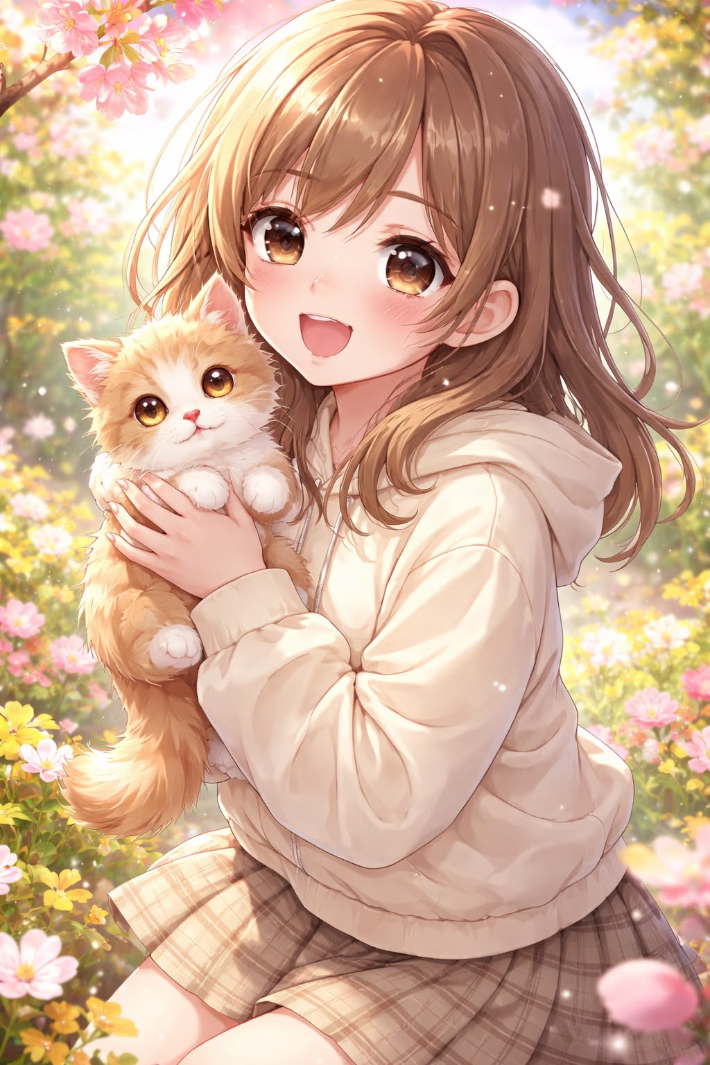 TOP 100+ avatar anime đẹp, cute và cực chất làm ảnh đại diện 2 Avatar anime cute ôm mèo con