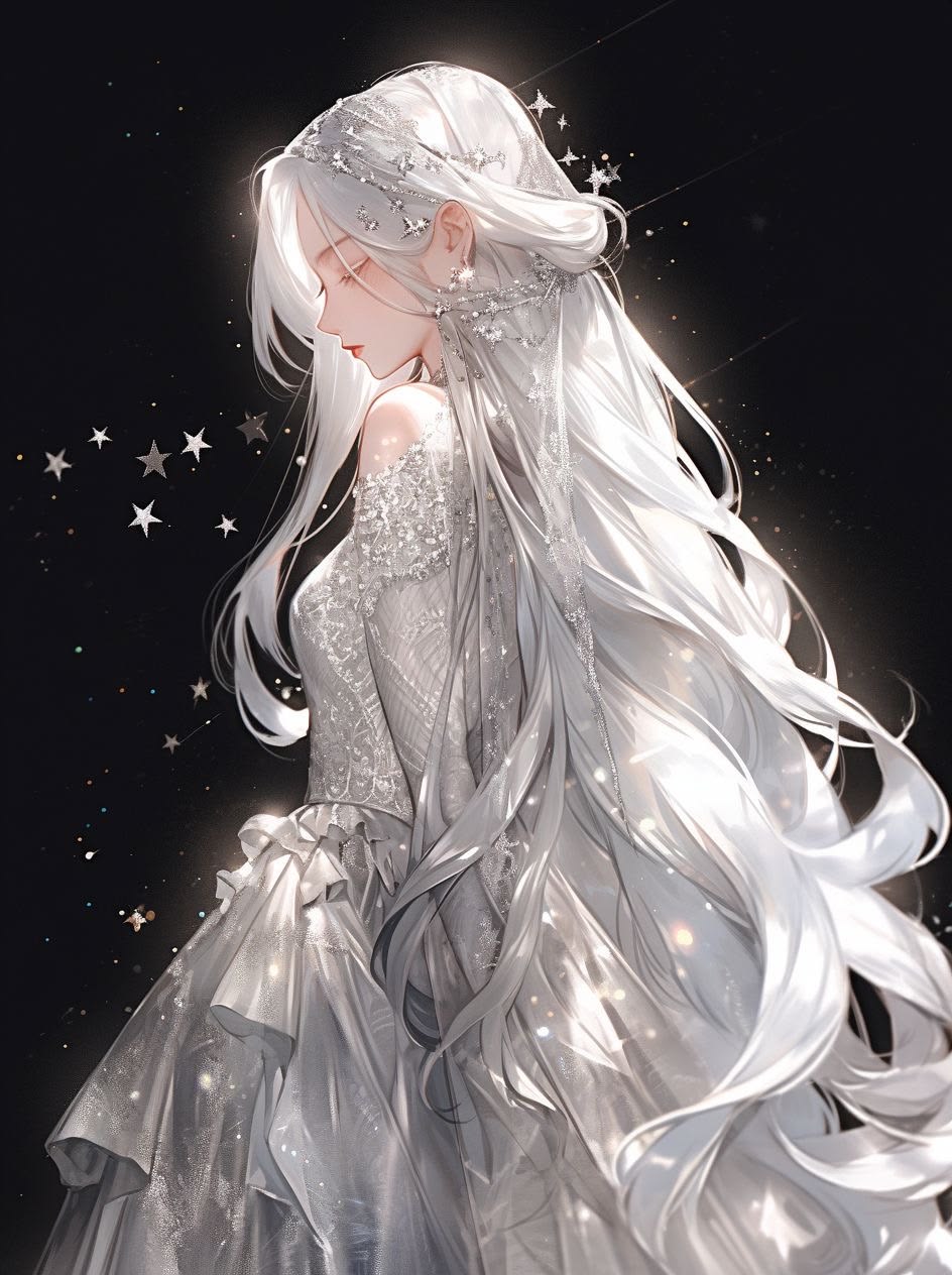 100+ Avatar anime nữ đẹp, cute và ngọt ngào nhất thế giới 2D 12 Avatar nữ anime suối tóc bạch kim bồng bềnh