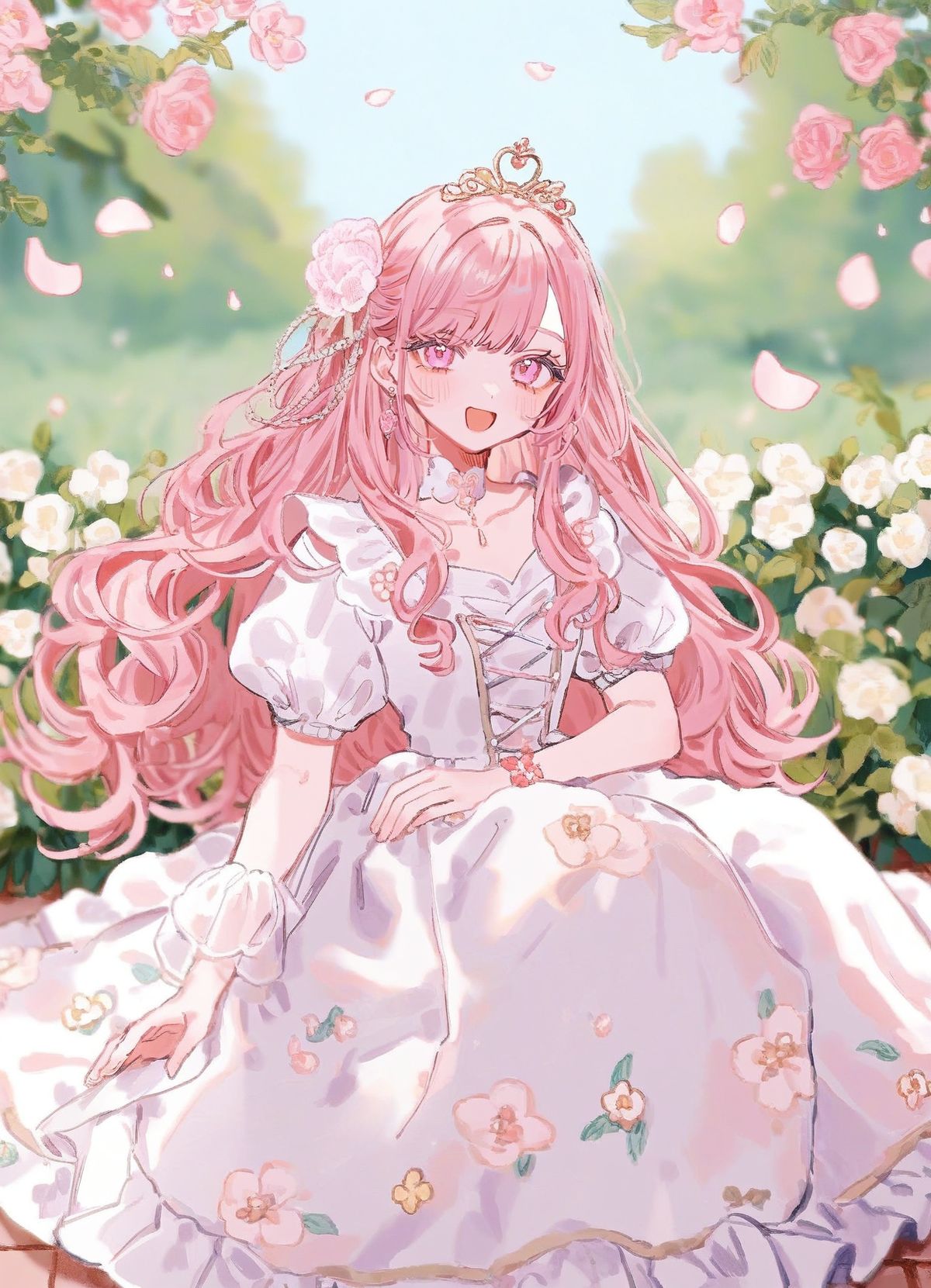 100+ Avatar anime nữ đẹp, cute và ngọt ngào nhất thế giới 2D 7 Avatar nữ anime váy xòe công chúa