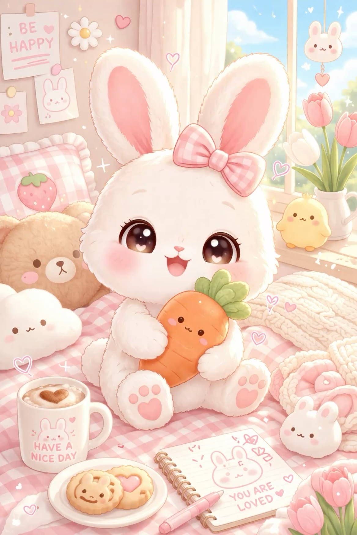 999+ Hình ảnh anime đẹp, cute và sắc nét nhất thế giới 2D 6 Hình ảnh anime cute chú thỏ con ngây ngô