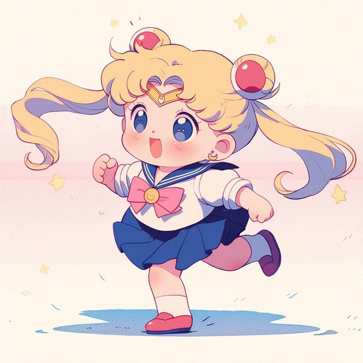 Hình ảnh anime nữ cute chibi đồng phục thủy thủ