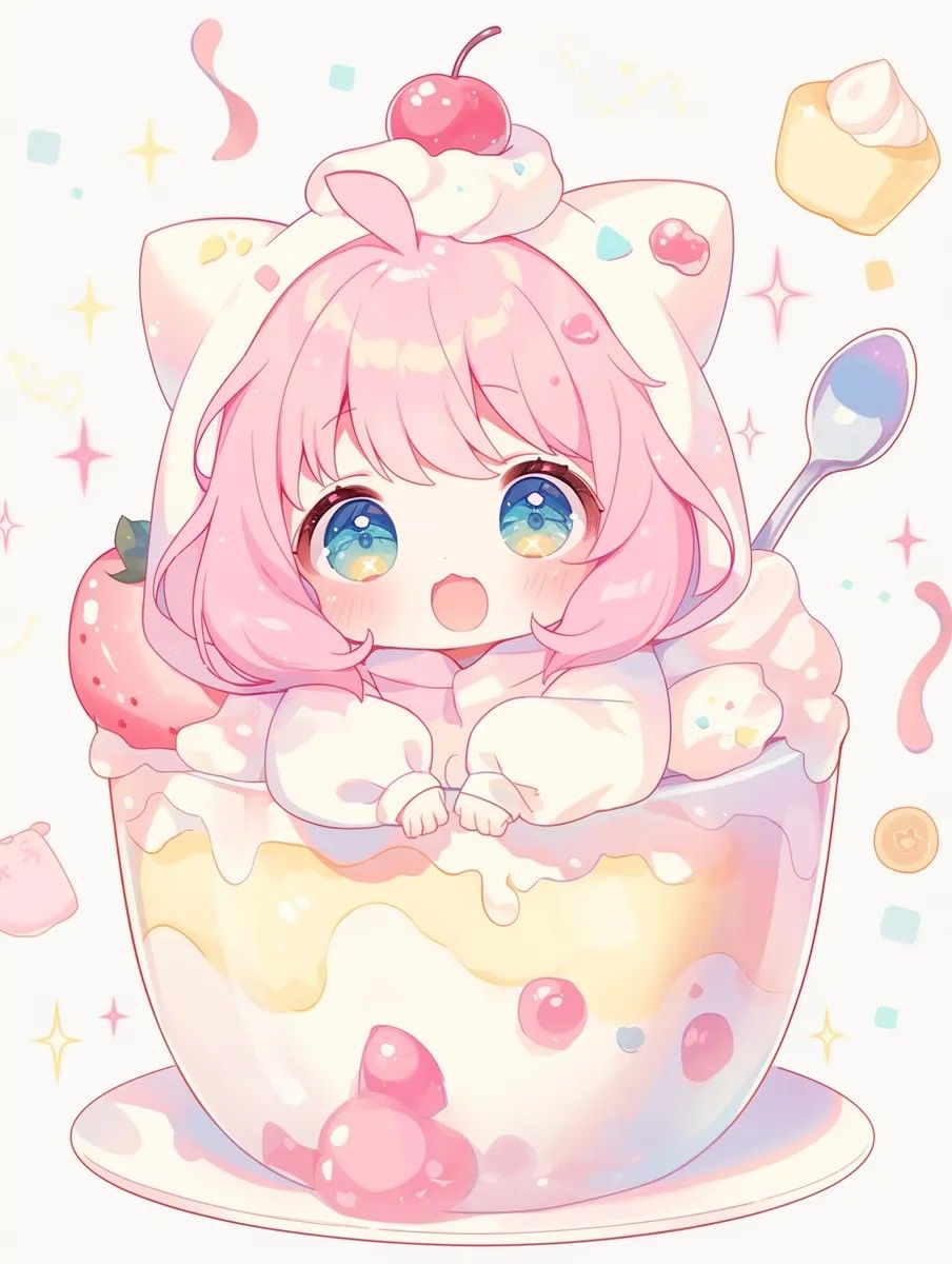 999+ Ảnh Anime cute, dễ thương, ngọt ngào nhất cho điện thoại, PC 8 Hình ảnh anime nữ cute chibi tròn xoe