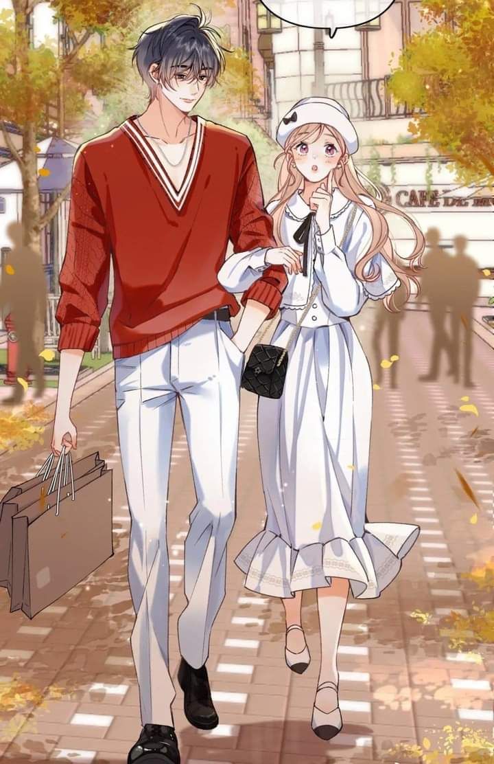 Hình ảnh cặp đôi anime khoác tay dạo phố