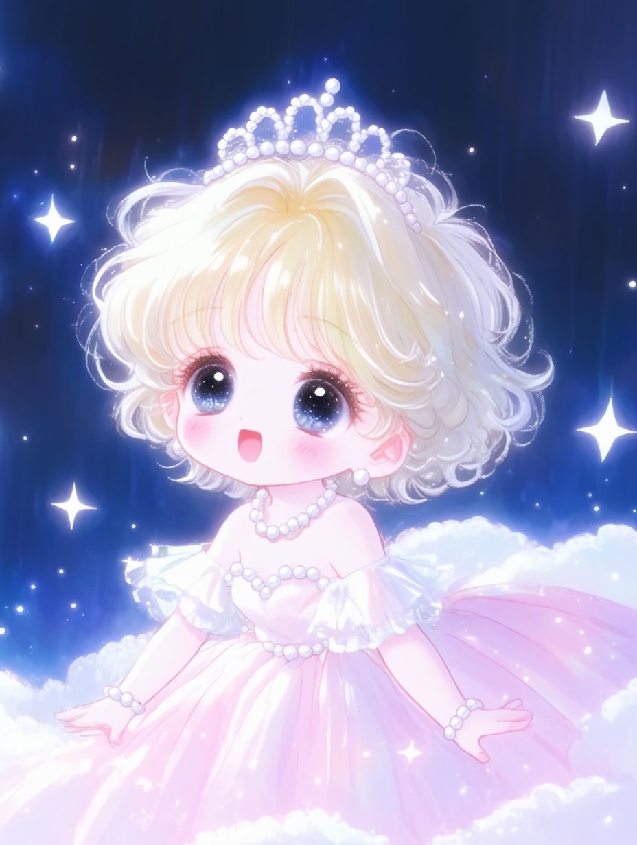Hình ảnh chibi nữ cute hóa trang công chúa