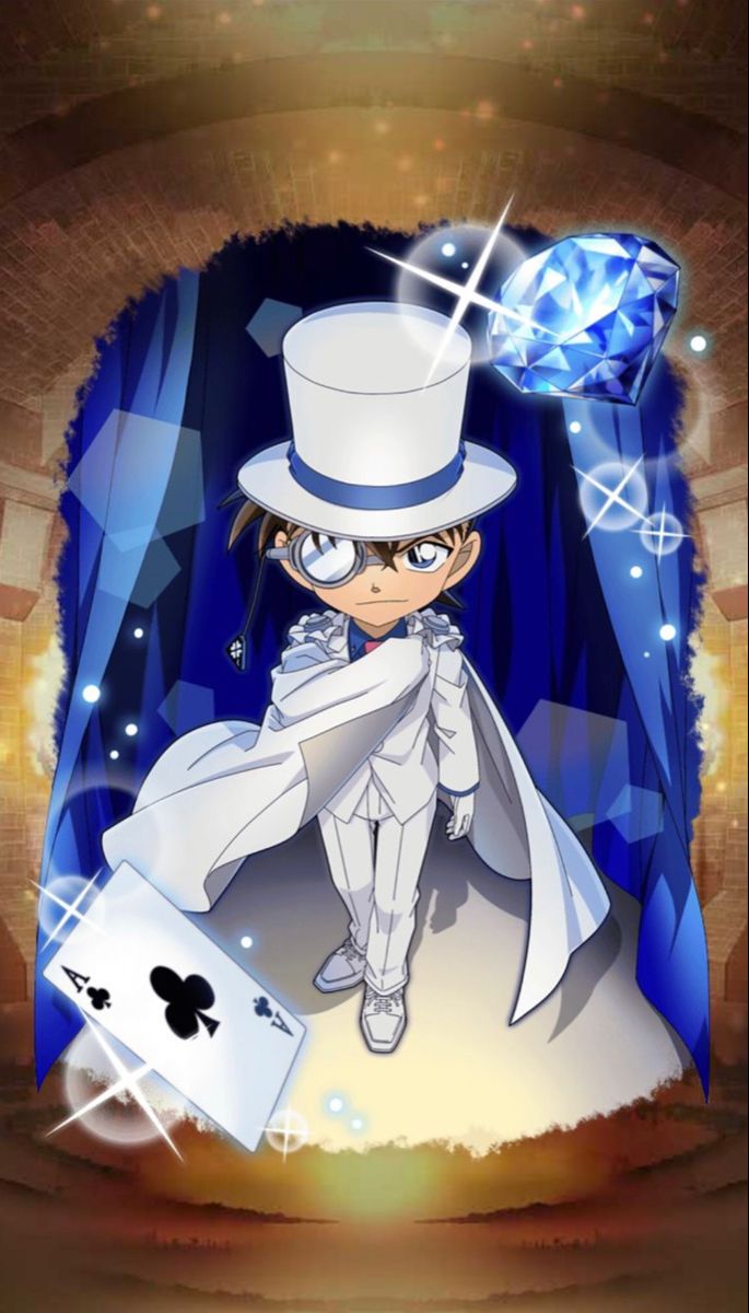 Hình ảnh conan hóa thân Kaito Kid