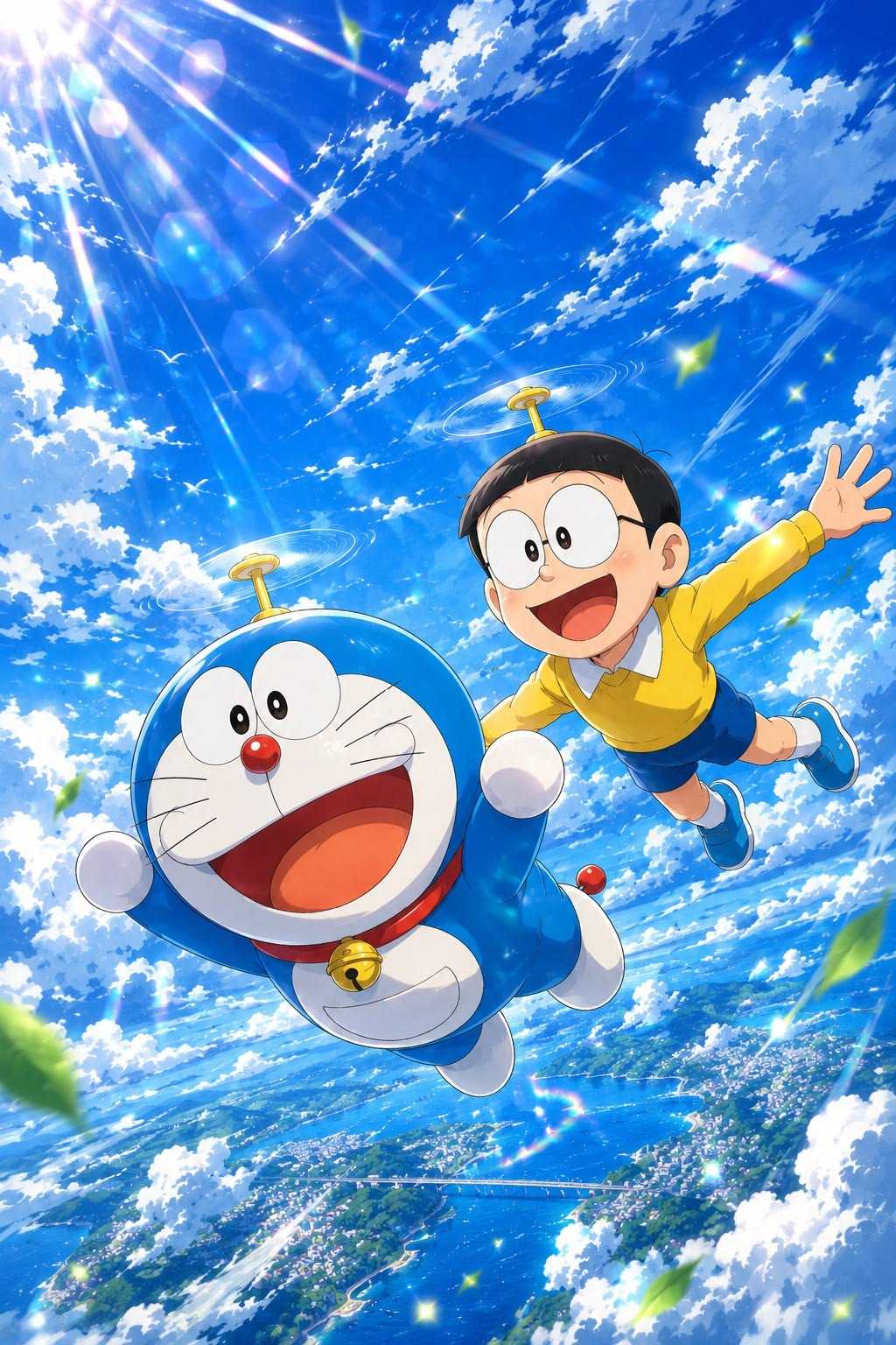 Hình ảnh Doremon cute cùng Nobita