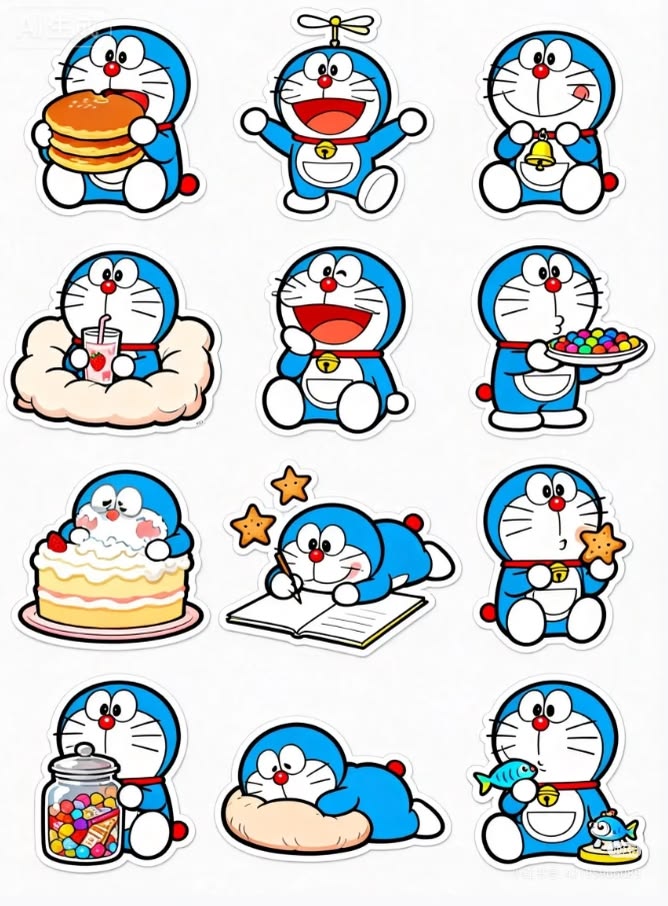 Hình ảnh Doremon cute sticker đáng yêu