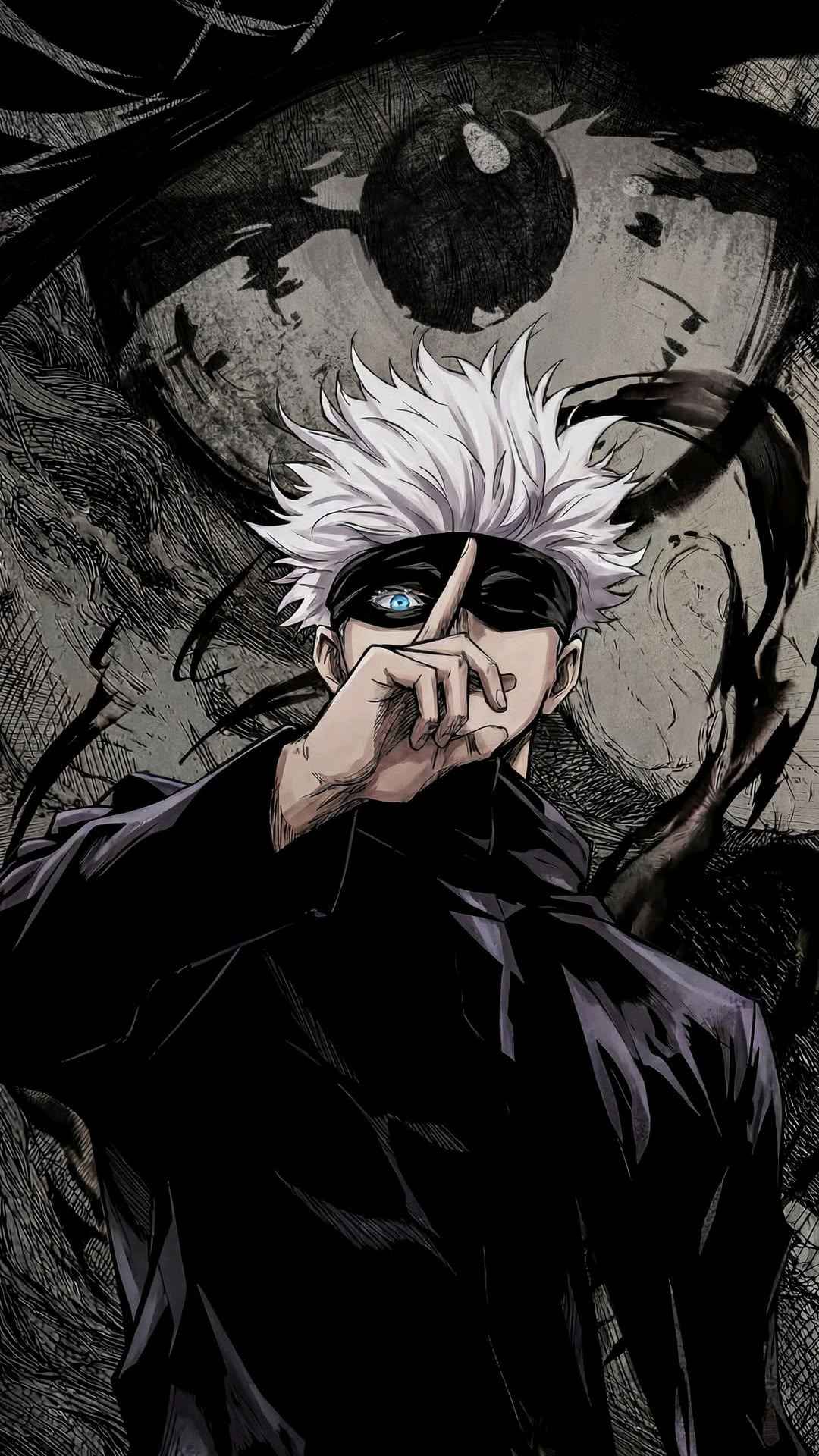 Hình ảnh Gojo manga làm hình nền điện thoại dọc