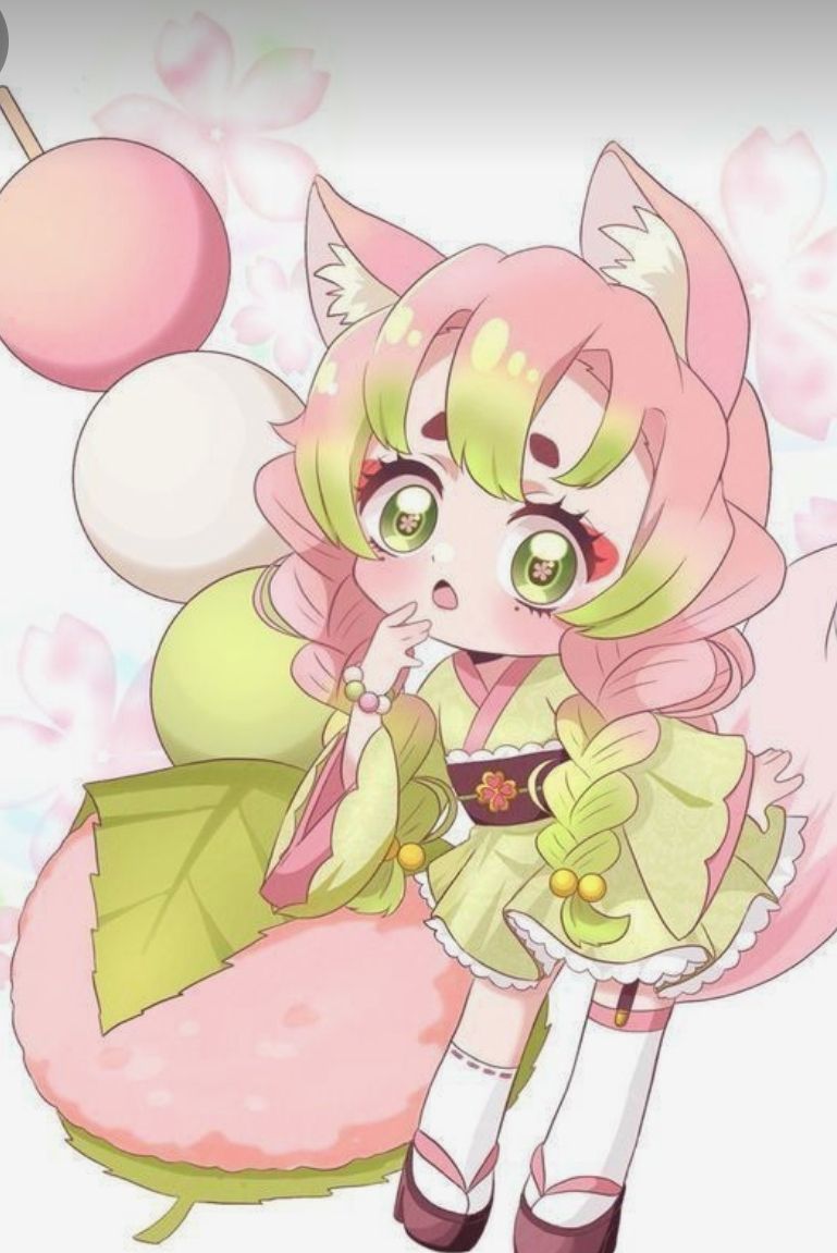 222+ Hình ảnh Mitsuri Kanroji cực xinh, ngọt ngào cho fan anime 16 Hình ảnh mitsuri chibi biến hình mèo hồng