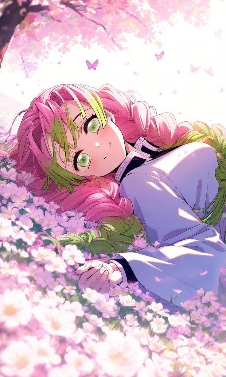 222+ Hình ảnh Mitsuri Kanroji cực xinh, ngọt ngào cho fan anime 6 Hình ảnh mitsuri tung tăng dã ngoại đồng cỏ