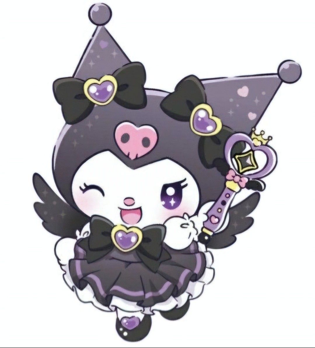 100+ Hình nền kuromi cute, độc đáo cho điện thoại và máy tính 6 Hình kuromi đội tai mèo nhí nhảnh