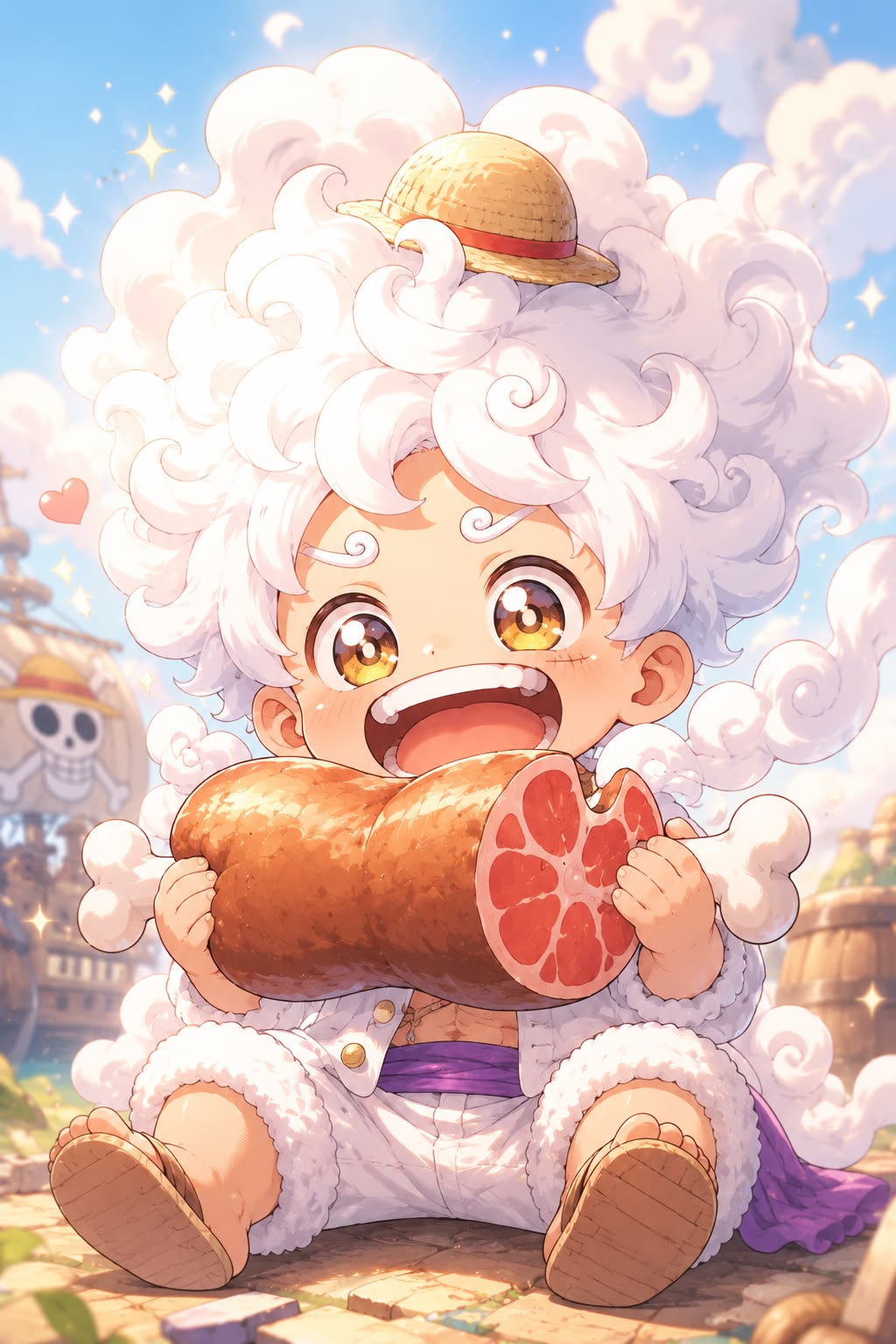 20+ Hình Luffy đẹp, hình nền Luffy Gear 5 cực ngầu cho điện thoại, PC 13 Hình Luffy chibi cute gear 5