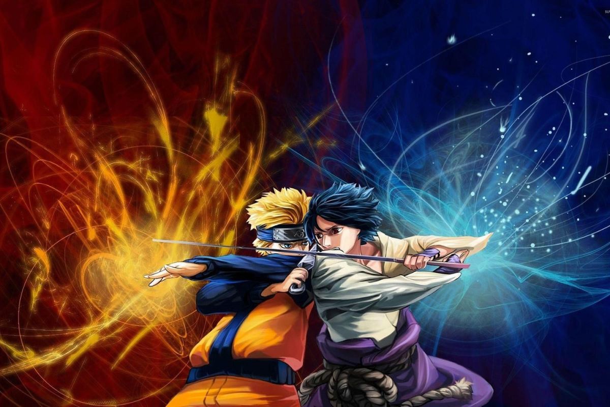 Hình nền 4K Naruto vs Sasuke cho máy tính