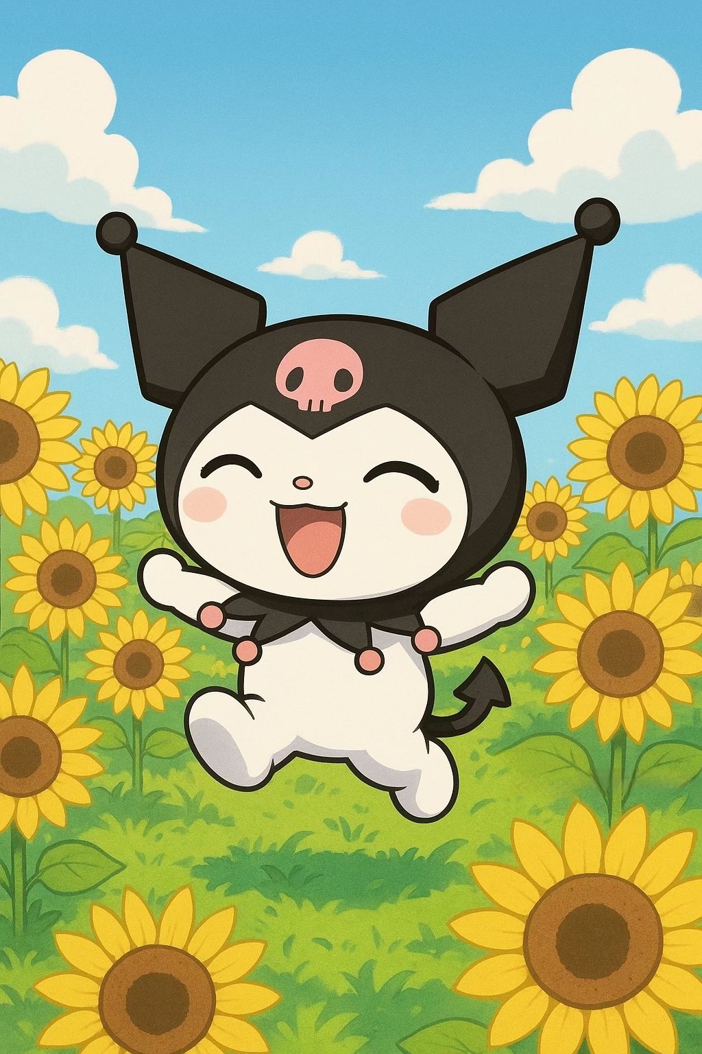 100+ Hình nền kuromi cute, độc đáo cho điện thoại và máy tính 13 Hình nền kuromi và my melody chơi đùa đồng cỏ
