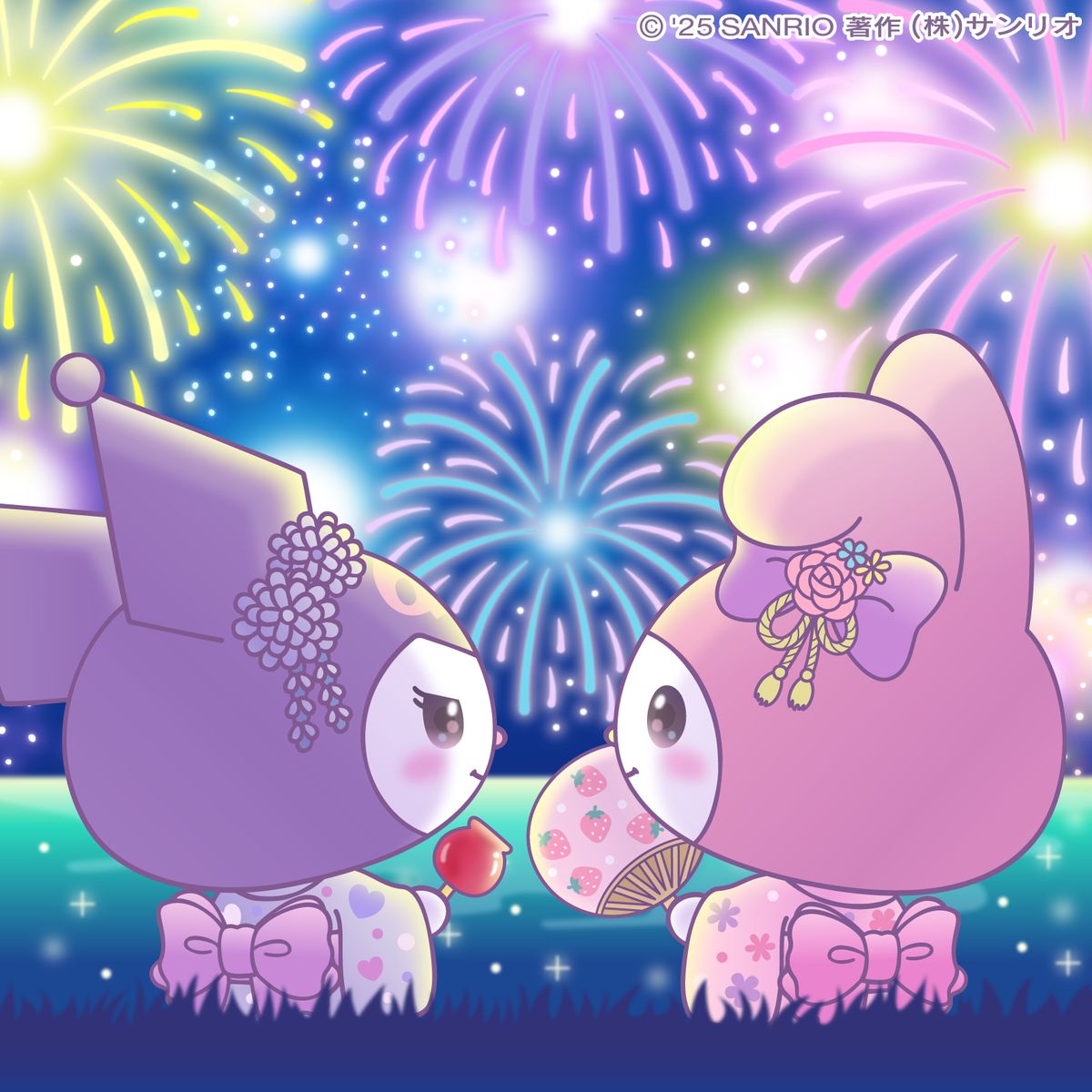 100+ Hình nền kuromi cute, độc đáo cho điện thoại và máy tính 15 Hình nền kuromi và my melody cùng nhau ngắm pháo hoa