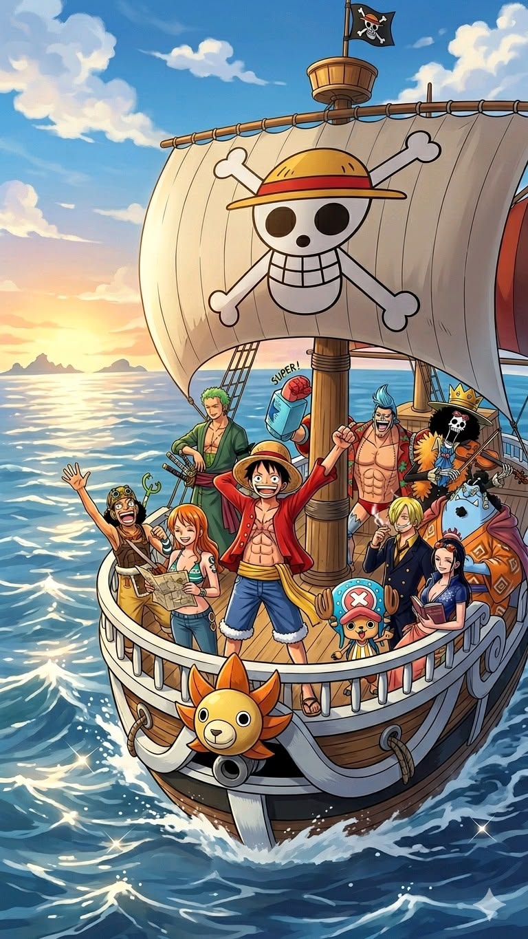 20+ Hình Luffy đẹp, hình nền Luffy Gear 5 cực ngầu cho điện thoại, PC 14 Hình nền Luffy anime cùng đồng đội