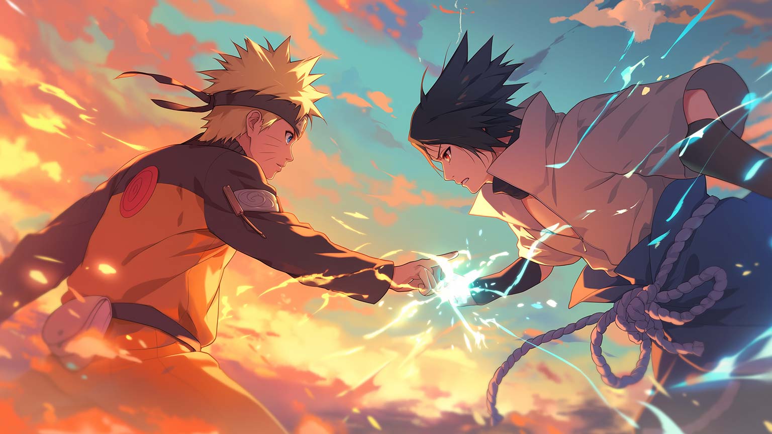 Hình nền Naruto vs Sasuke đẹp nhất