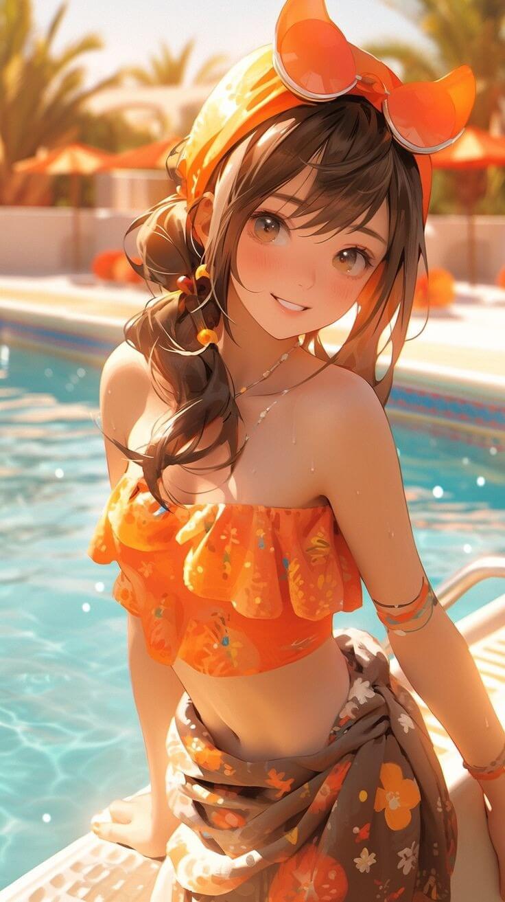 299+ Hình gái anime mặc đồ bơi nóng bỏng, quyến rũ nhất 8 Gái anime mặc đồ bơi thời trang
