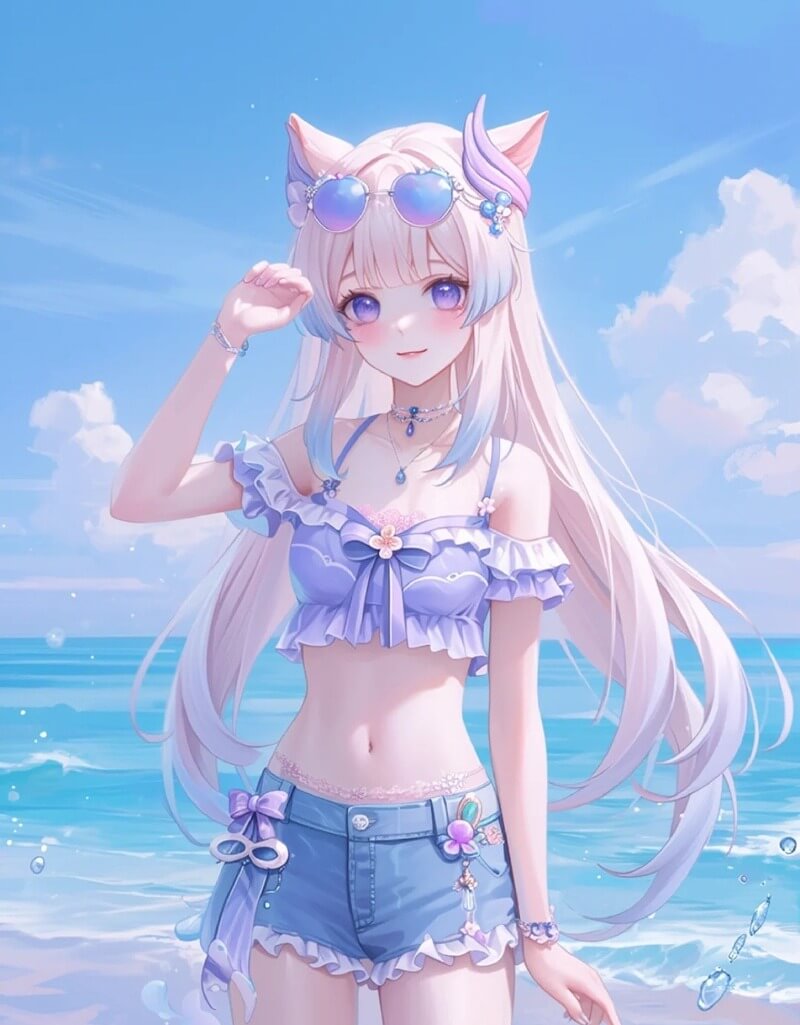 299+ Hình gái anime mặc đồ bơi nóng bỏng, quyến rũ nhất 23 Hình gái anime mặc đồ bơi nhẹ nhàng