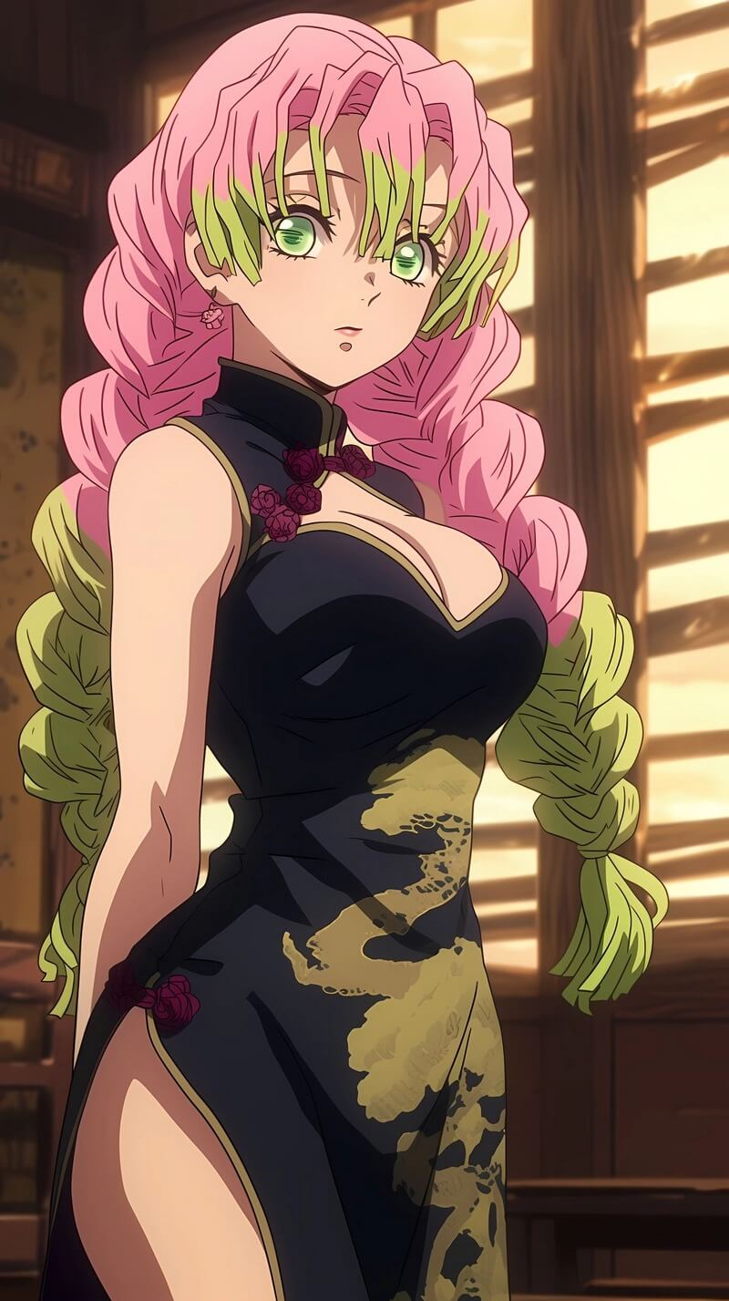 Phong cách anime ảnh Mitsuri sexy